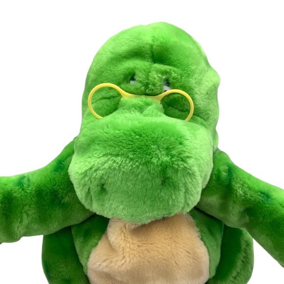 Vtg Dakin Readasaurus McGraw-Hill Reading Plush Dinosaur Puppet Green Beige 12” - Picture 2 of 7